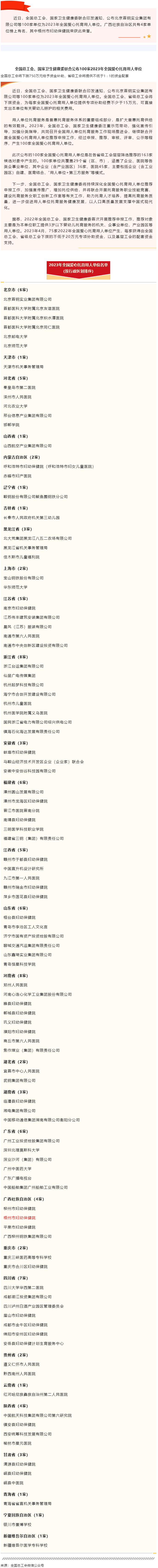 全國(guó)總工會(huì)、國(guó)家衛(wèi)生健康委聯(lián)合公布100家2023年全國(guó)愛心托育用人單位.png